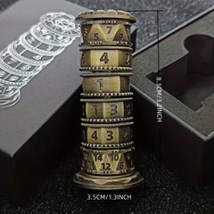 7-in-1 Rotating Metal Dice Tower - Aluminum Alloy-1