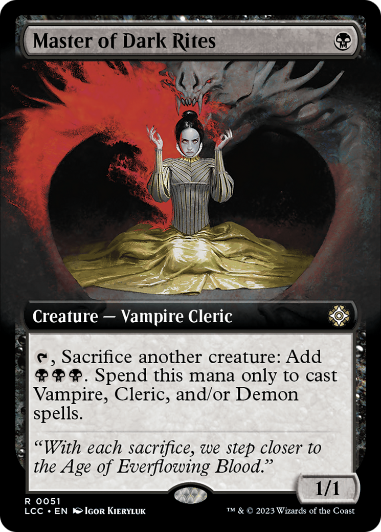 Master of Dark Rites (Extended Art) [The Lost Caverns of Ixalan Commander]-1