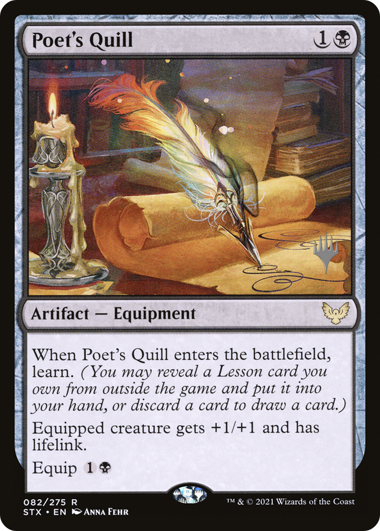 Poet's Quill (Promo Pack) [Strixhaven: School of Mages Promos]-1