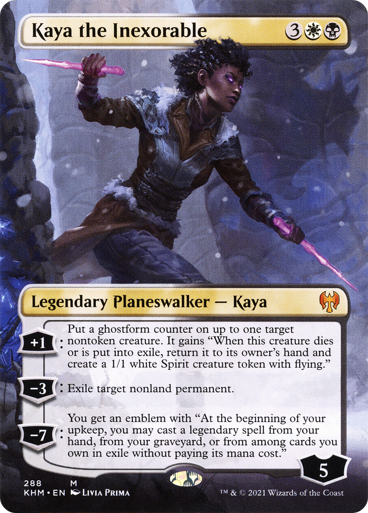 Kaya the Inexorable (Borderless) [Kaldheim]-1