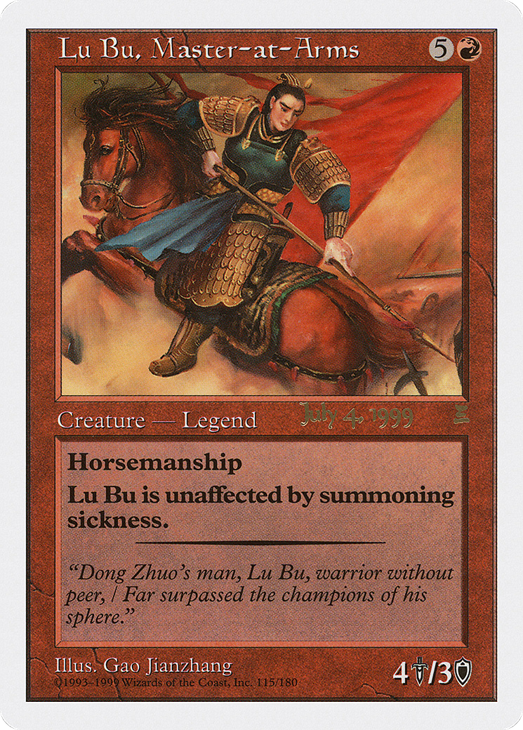 Lu Bu, Master-at-Arms (July 4, 1999) [Portal Three Kingdoms Promos]-1