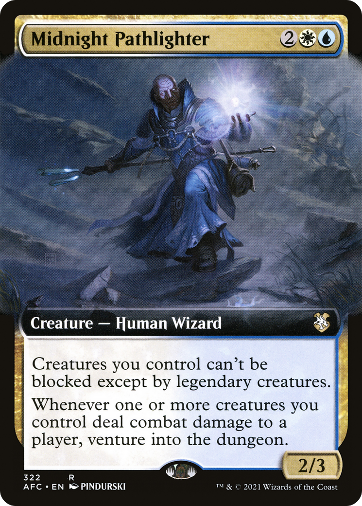 Midnight Pathlighter (Extended Art) [Dungeons & Dragons: Adventures in the Forgotten Realms Commander]-1