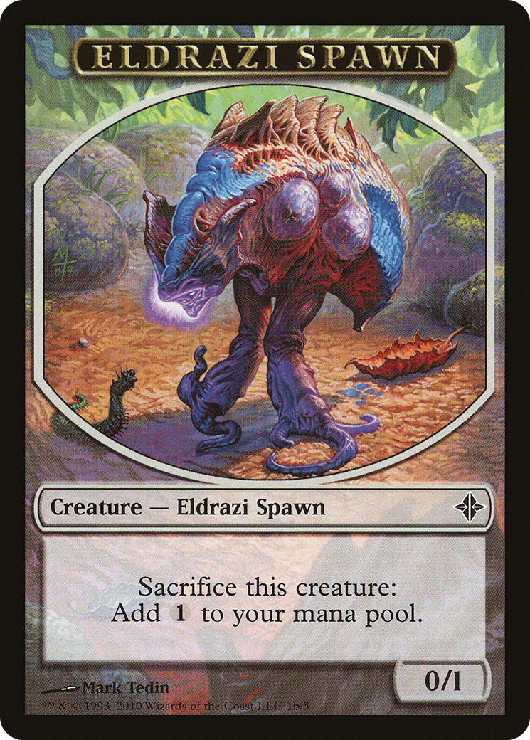 Eldrazi Spawn Token (1b/5) [Rise of the Eldrazi Tokens]-1