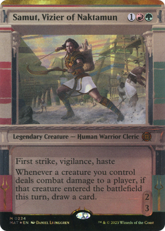 Samut, Vizier of Naktamun (Showcase Halo Foil) [March of the Machine: The Aftermath]-1