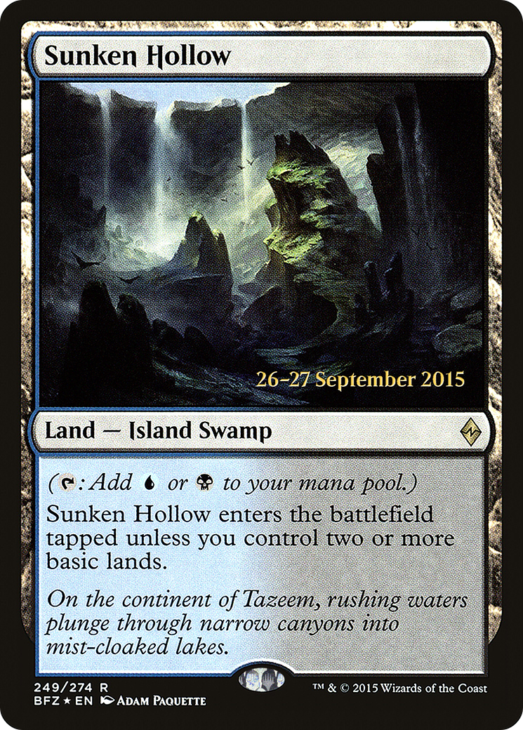Sunken Hollow [Battle for Zendikar Prerelease Promos]-1