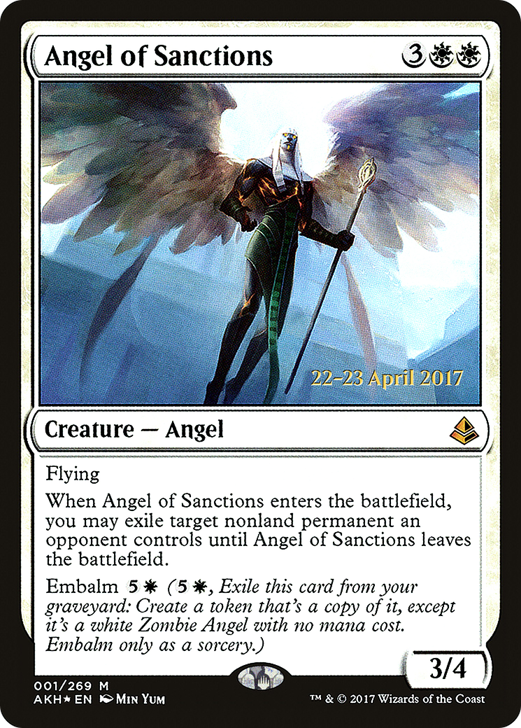 Angel of Sanctions [Amonkhet Prerelease Promos]-1