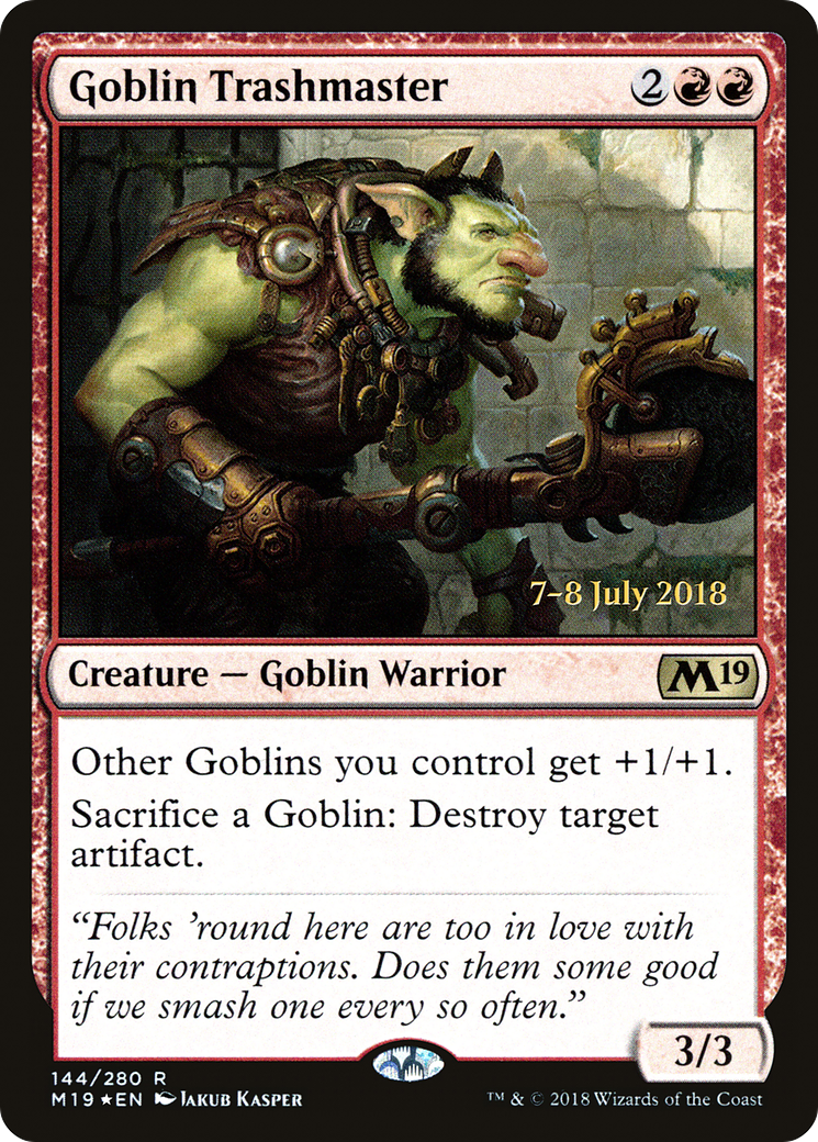 Goblin Trashmaster [Core Set 2019 Prerelease Promos]-1