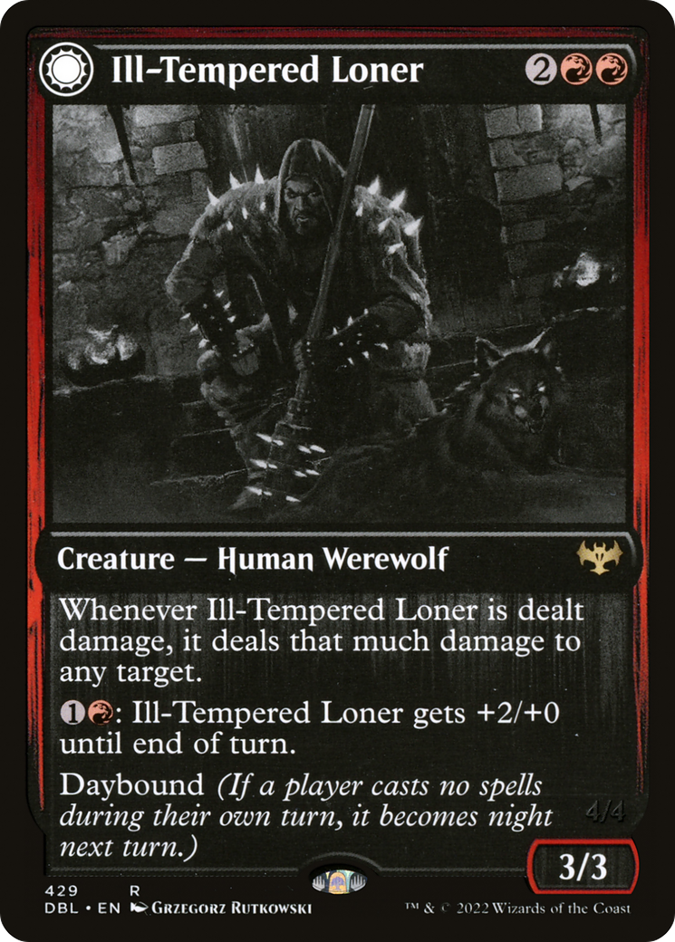 Ill-Tempered Loner // Howlpack Avenger [Innistrad: Double Feature]-3