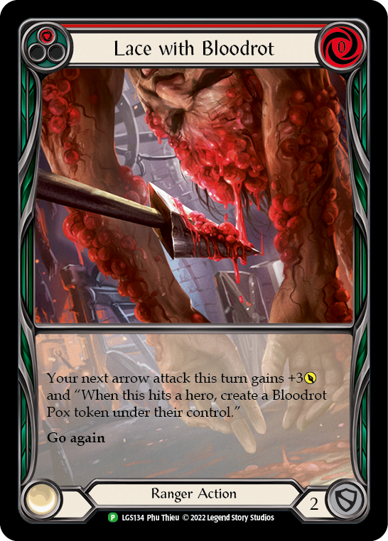 Lace with Bloodrot (Red) [LGS134] (Promo)  Rainbow Foil-1