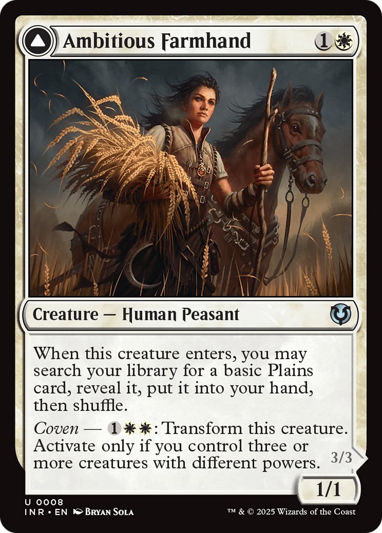 Ambitious Farmhand // Seasoned Cathar [Innistrad Remastered]-3