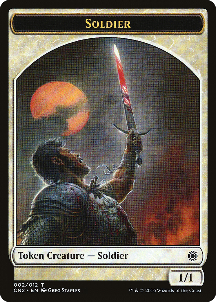 Soldier Token (002/012) [Conspiracy: Take the Crown Tokens]-1