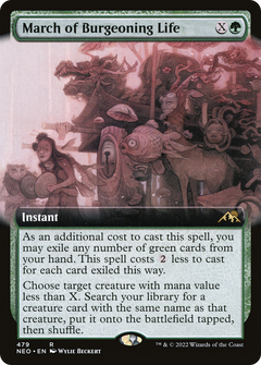 March of Burgeoning Life (Extended Art) [Kamigawa: Neon Dynasty]-1