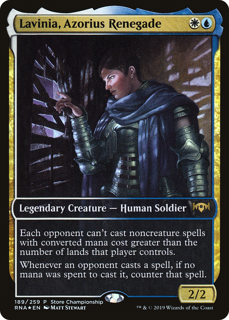 Lavinia, Azorius Renegade (Store Championship) (Full Art) [Ravnica Allegiance Promos]-1