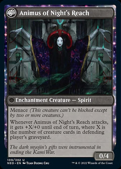 The Long Reach of Night // Animus of Night's Reach [Kamigawa: Neon Dynasty]-2