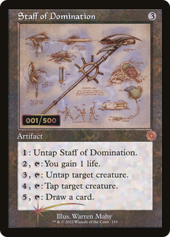 Staff of Domination (Retro Schematic) (Serialized) [The Brothers' War Retro Artifacts]-1