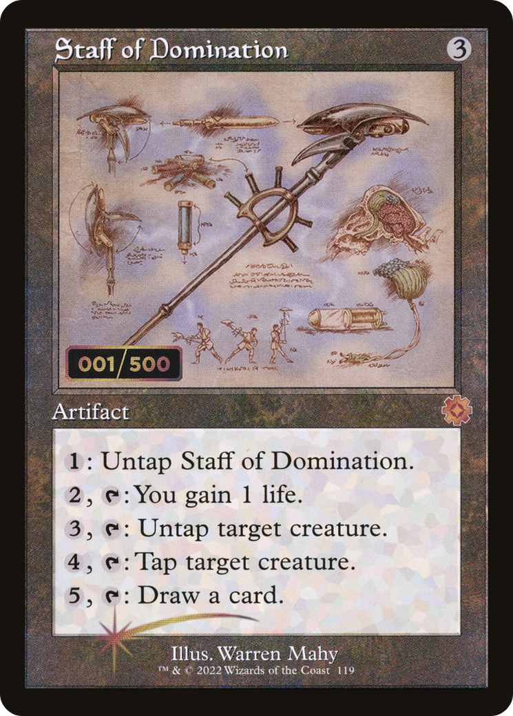 Staff of Domination (Retro Schematic) (Serialized) [The Brothers' War Retro Artifacts]-1
