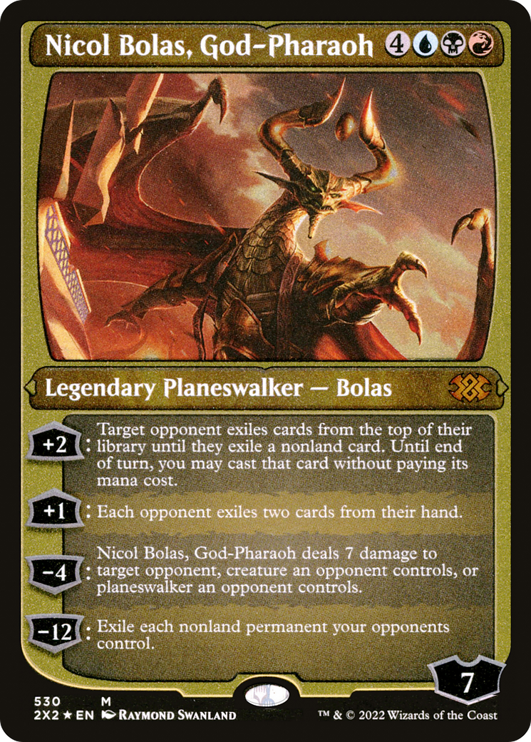 Nicol Bolas, God-Pharaoh (Foil Etched) [Double Masters 2022]-1