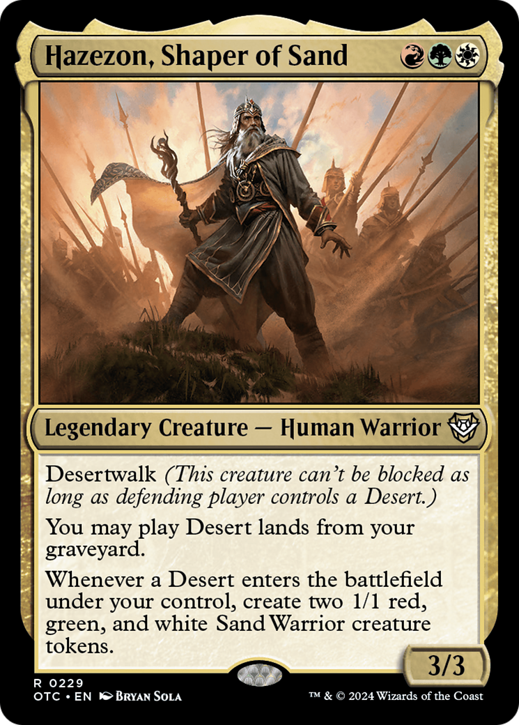 Hazezon, Shaper of Sand [Outlaws of Thunder Junction Commander]-1