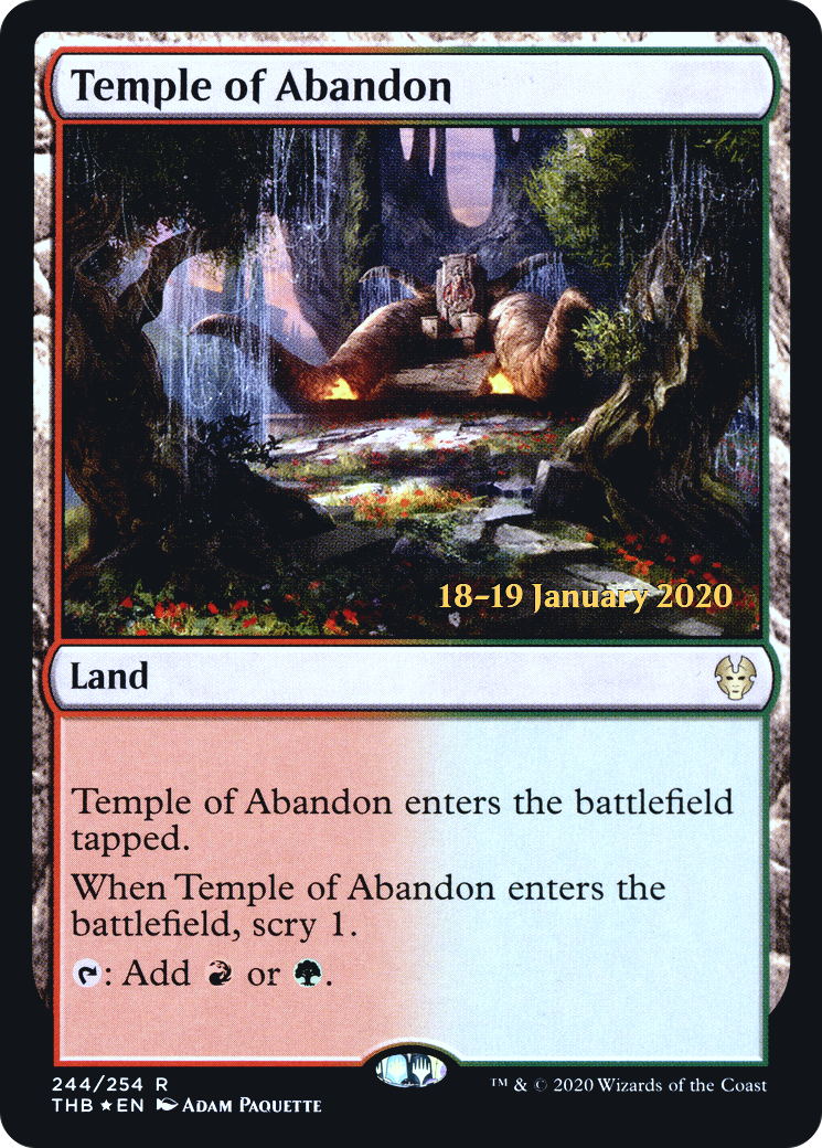 Temple of Abandon [Theros Beyond Death Prerelease Promos]-1