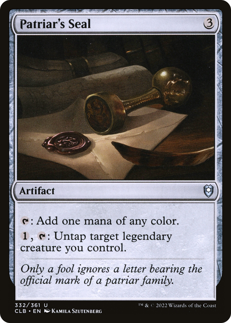Patriar's Seal [Commander Legends: Battle for Baldur's Gate]-1