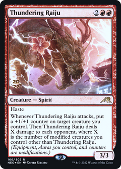 Thundering Raiju [Kamigawa: Neon Dynasty Prerelease Promos]-1
