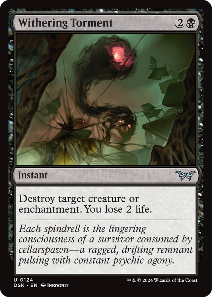 Withering Torment (DSK-124) - Duskmourn: House of Horror Foil-1