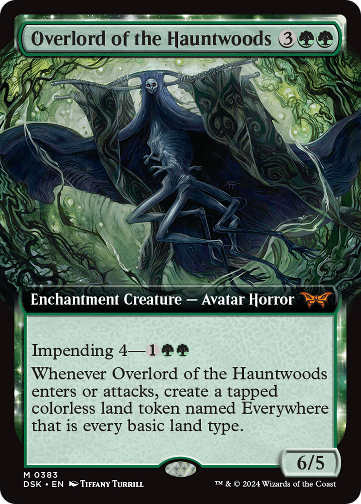 Overlord of the Hauntwoods (Extended Art) [Duskmourn: House of Horror]-1