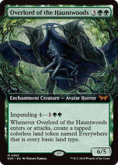 Overlord of the Hauntwoods (Extended Art) [Duskmourn: House of Horror]-1