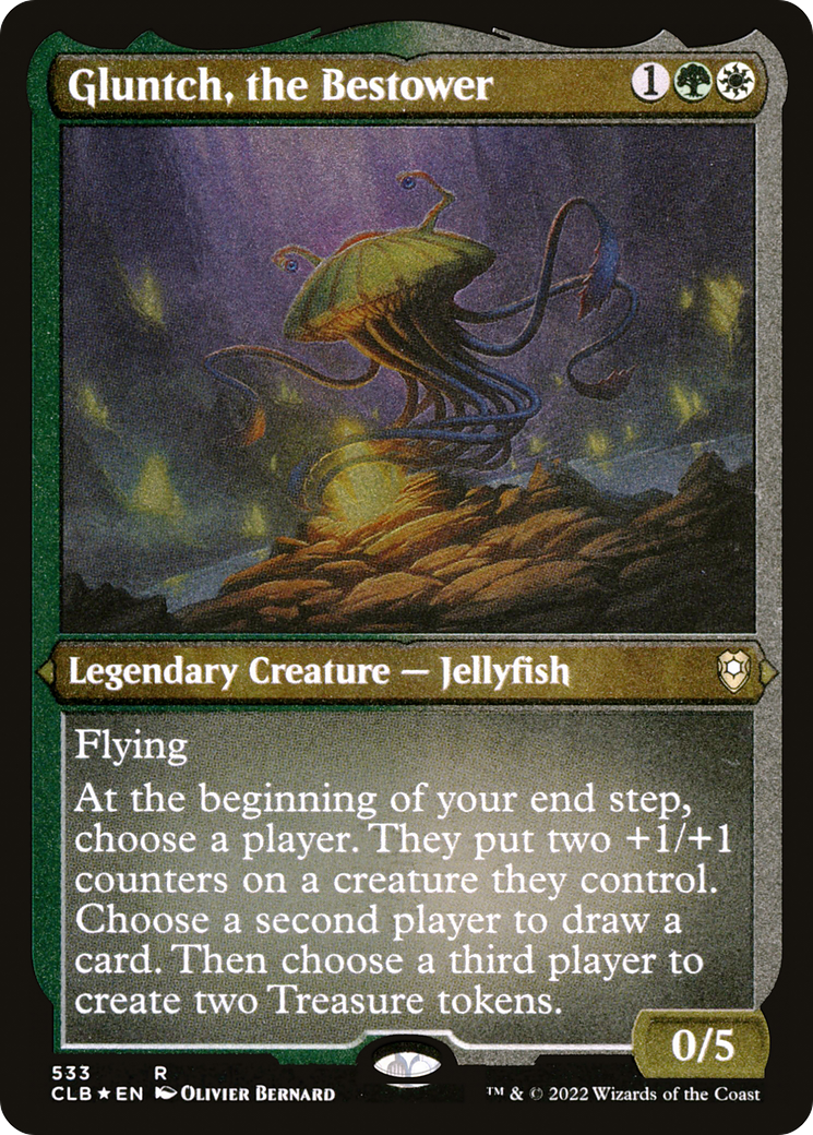 Gluntch, the Bestower (CLB-533) - Commander Legends: Battle for Baldur's Gate Etched Foil-1