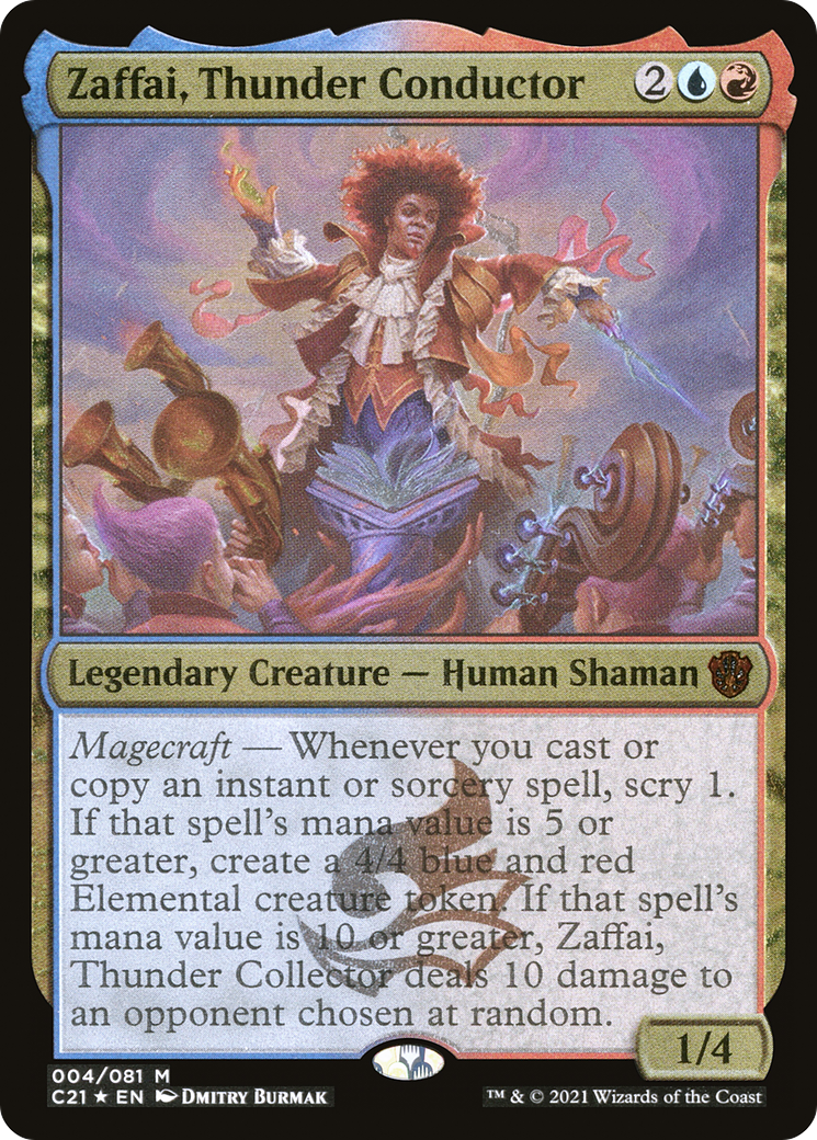 Zaffai, Thunder Conductor (Display Commander) - Thick Stock (C21-004) - Commander 2021 Display Commanders Foil-1