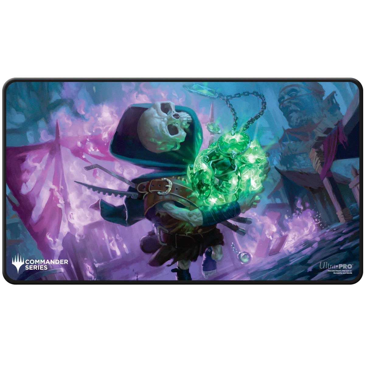 Ultra Pro: UP38469 Commander Release 4 3 Color Shard - Black Stitched Playmat Tinybones MtG-1