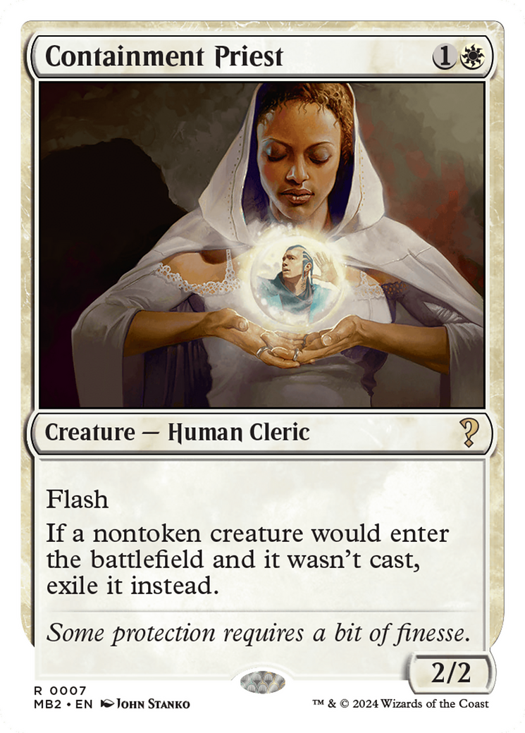 Containment Priest (White Border) [Mystery Booster 2]-1