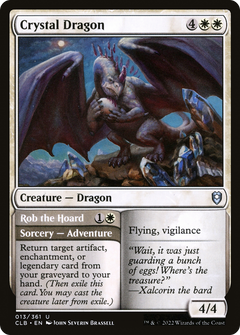 Crystal Dragon // Rob the Hoard [Commander Legends: Battle for Baldur's Gate]-1