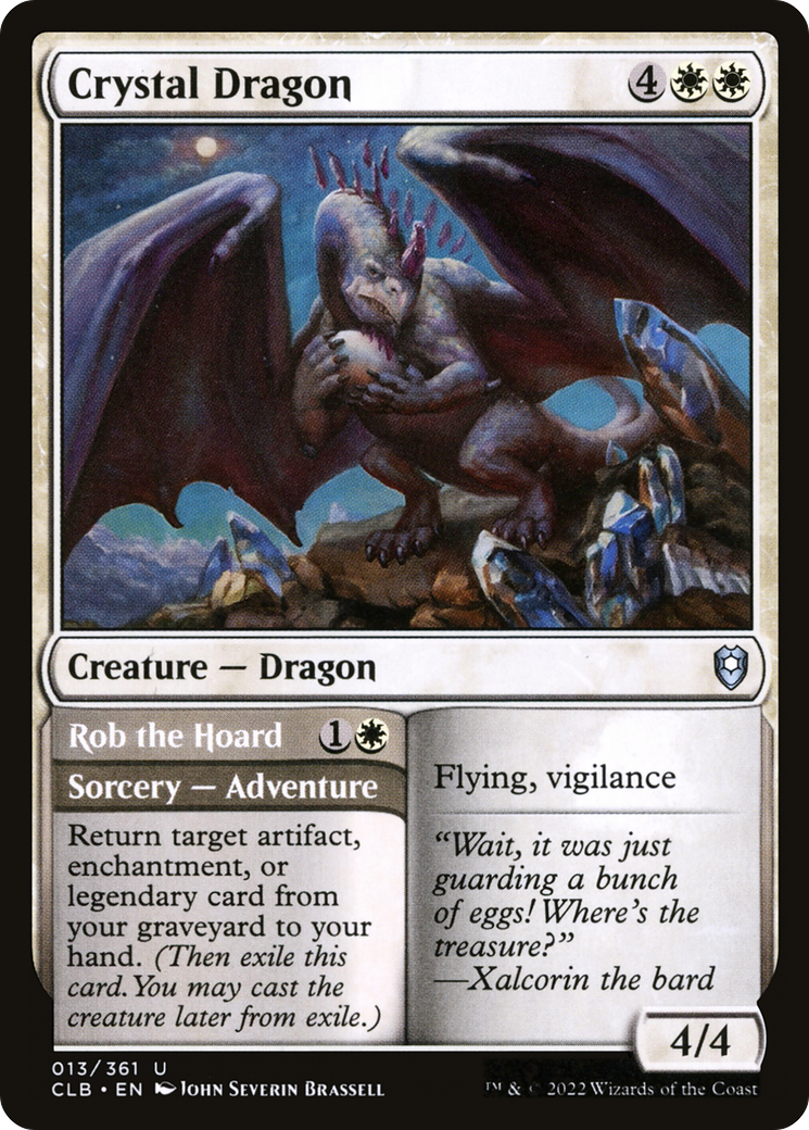 Crystal Dragon // Rob the Hoard [Commander Legends: Battle for Baldur's Gate]-1