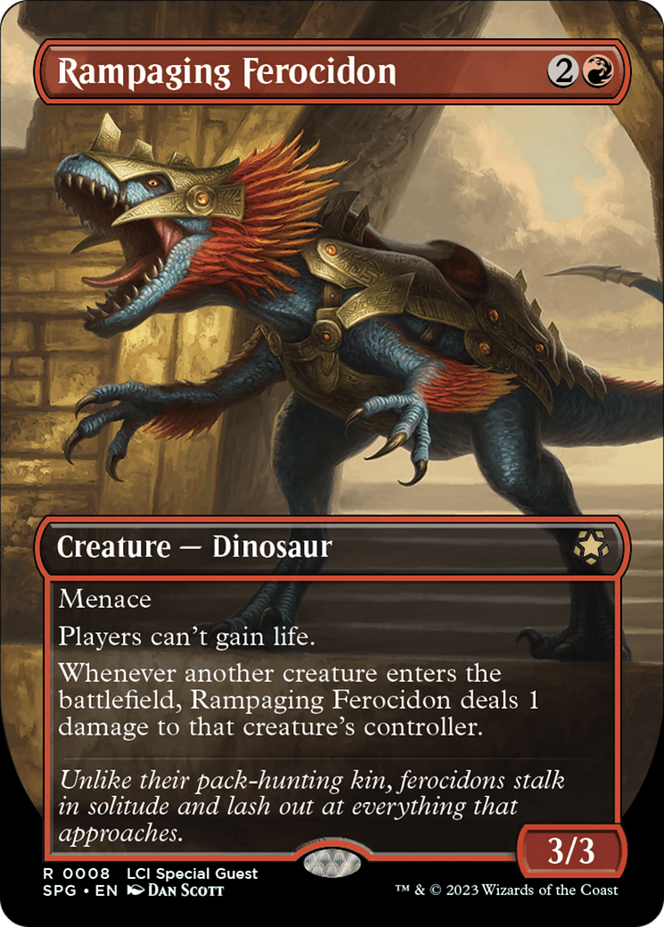 Rampaging Ferocidon (Borderless) [The Lost Caverns of Ixalan Special Guests]-1