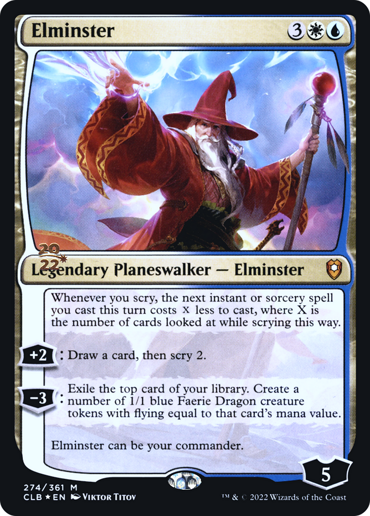Elminster [Commander Legends: Battle for Baldur's Gate Prerelease Promos]-1