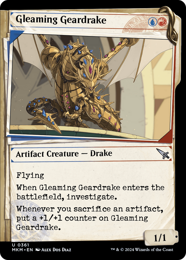 Gleaming Geardrake (Showcase) [Murders at Karlov Manor]-1