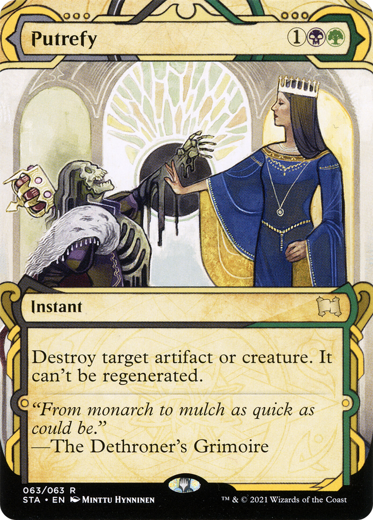 Putrefy (STA-063) - Strixhaven Mystical Archive: (Showcase) (Borderless) Etched Foil-1
