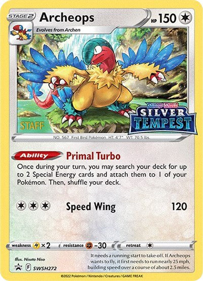Archeops (SWSH272) (Prerelease) (Staff) [Sword & Shield: Black Star Promos]-1