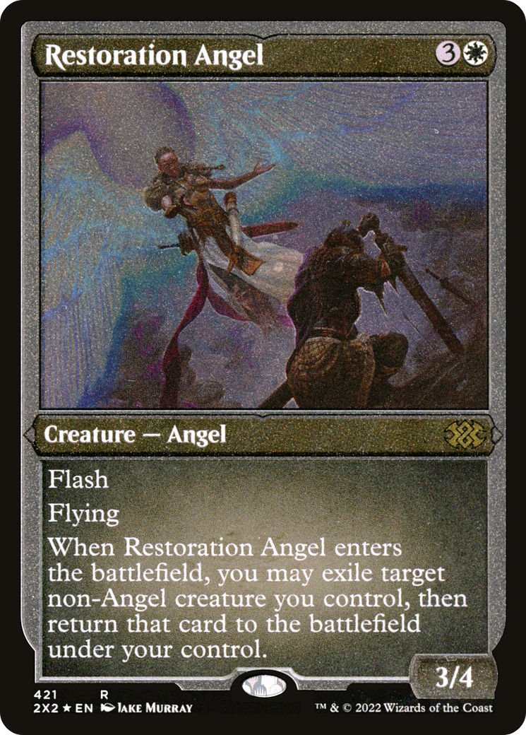 Restoration Angel (Foil Etched) [Double Masters 2022]-1