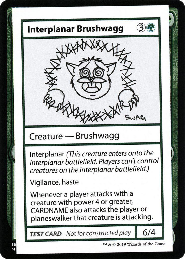 Interplanar Brushwagg (2021 Edition) [Mystery Booster Playtest Cards]-1