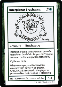 Interplanar Brushwagg (2021 Edition) [Mystery Booster Playtest Cards]-1