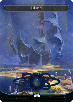 Island (487) (Planetary Space-ic Land) (Galaxy Foil) [Unfinity]-1
