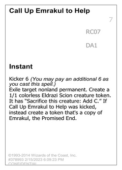 Call Up Emrakul to Help (UNK-RC07A) - Unknown Event-1