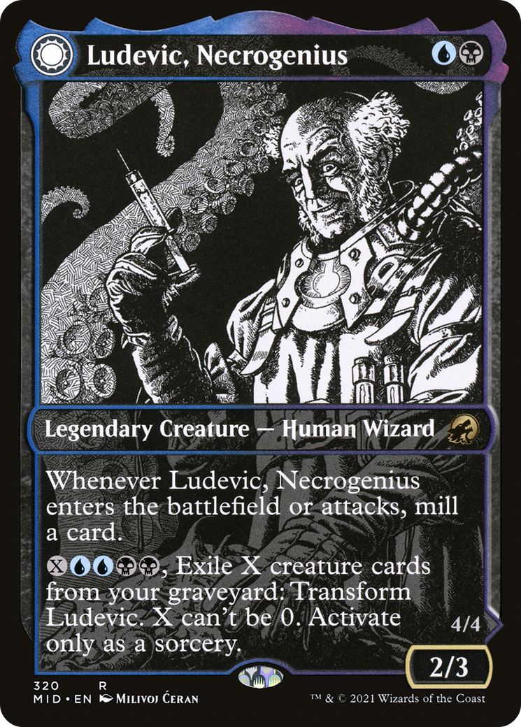 Ludevic, Necrogenius // Olag, Ludevic's Hubris (Showcase Eternal Night) [Innistrad: Midnight Hunt]-3