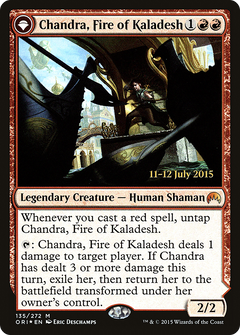 Chandra, Fire of Kaladesh // Chandra, Roaring Flame [Magic Origins Prerelease Promos]-3