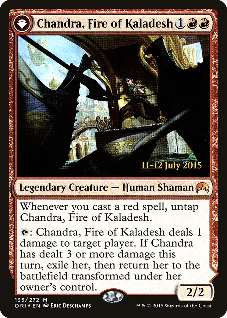 Chandra, Fire of Kaladesh // Chandra, Roaring Flame [Magic Origins Prerelease Promos]-3
