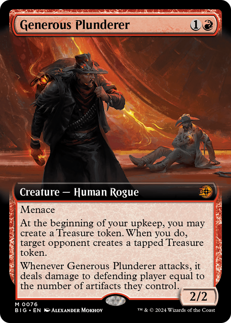 Generous Plunderer (Extended Art) [Outlaws of Thunder Junction: The Big Score]-1