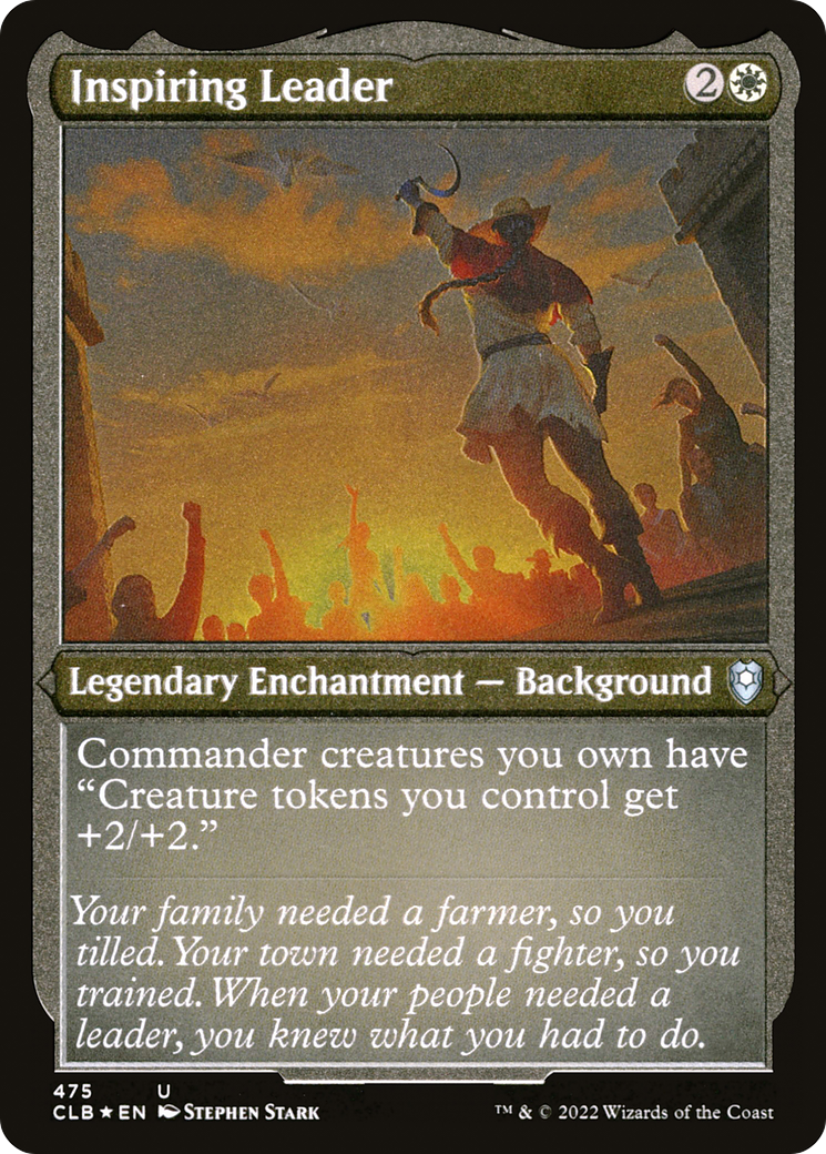 Inspiring Leader (CLB-475) - Commander Legends: Battle for Baldur's Gate Etched Foil-1