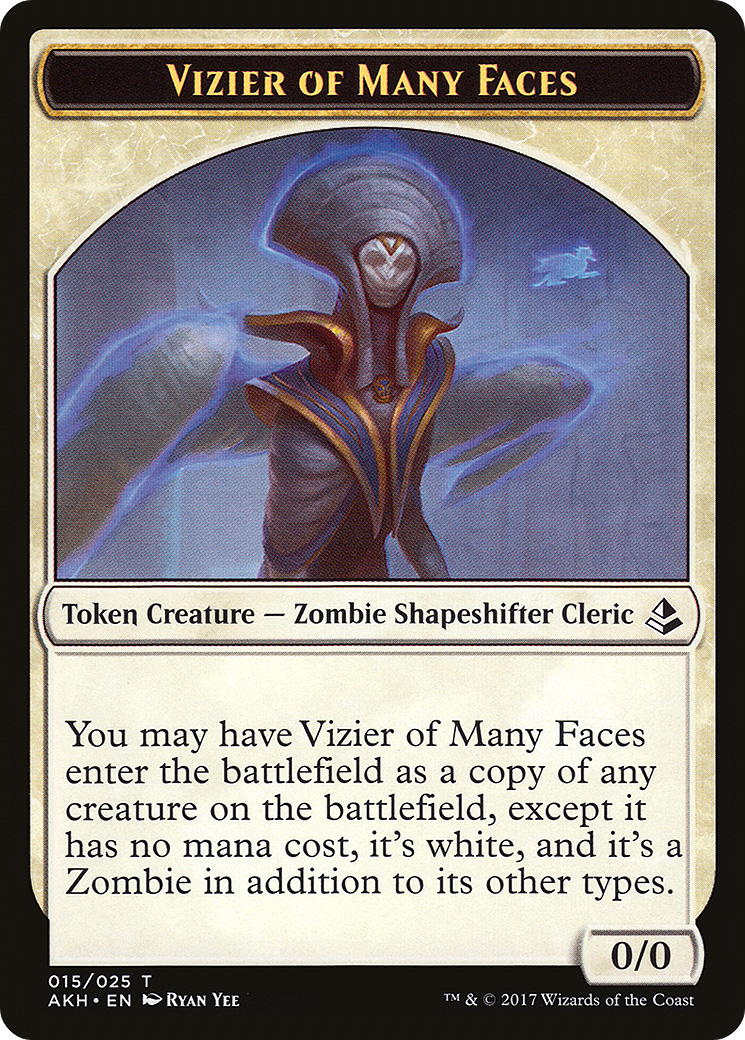 Vizier of Many Faces Token (AKH-015) - Amonkhet Tokens Foil-1